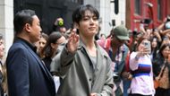 Jungkook at NYFW 2025 (Image via Getty)